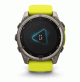 fēnix 8 – 47 mm, Solar, Sapphire Sapphire, Titanium with Amp yellow/graphite silicone band- 010-02906-21 - Garmin